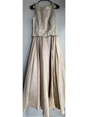 JS Collection Women’s Long Formal dress  gold brown Sz 10